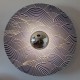 Metal Applique Helios range from Japan series - Alu disc printed from a traditional Japanese pattern - Seigaiha