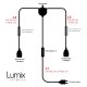 Private : Double lamp to increase LB1idoubleV2 - Jute wooden socket cable