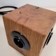 Solid oak power strip - 3 bakelite sockets available - Red textile cable