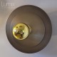 Wall or ceiling light double golden metal disc HELIOS max diam 30 cm