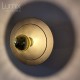 Wall or ceiling light double golden metal disc HELIOS max diam 30 cm