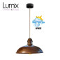 Suspension Rock style vintage métal effet rouille pour l'extérieur en IP65