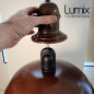 Suspension Rock style vintage métal effet rouille pour l'extérieur en IP65