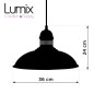Suspension Rock style vintage métal effet rouille pour l'extérieur en IP65