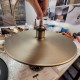 Suspension disque métal diamètre 30 cm couleur bronze