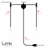 PRIVÉE : lampes à suspendre double fabrication sur-mesure