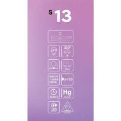 Ampoule tube effet porcelaine à filament LED S14d - longueur 1000  mm