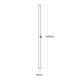 S14d LED filament porcelain tube bulb - length 1000 mm