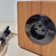 Solid oak multi socket block - 3 sockets available in bakelite - Natural jute textile cable