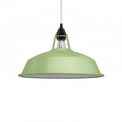 Pendant light Harbour compléte diam 38 cm émaillé - Vert prairie