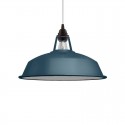 Pendant light Harbour diam 38 cm enamelled - Blue oil