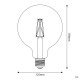 LED Lampe in Porzellan G125 6W E27 Dimmbar 2700K