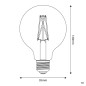 Ampoule LED en Porcelaine G95 7,2W E27 Dimmable 2700K-IRC95 Ampoule LED en Porcelaine G95 7,2W E27 Dimmable 2700K-IRC95