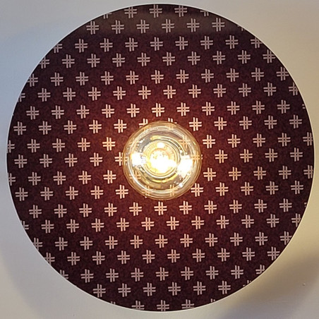 Applique métal gamme HELIOS de la série Japan - Disque Alu imprimé d'un Motif traditionnel japonais - Diese Igeta
