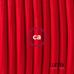 Câble textile rouge pour lampe baladeuse