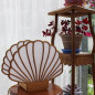 Lampe à poser VENUS PRESTIGE - Socle Chêne massif - Douille effet laiton E27