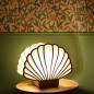 Lampe à poser VENUS PRESTIGE - Socle Chêne massif - Douille effet laiton E27