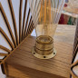 Lampe à poser VENUS PRESTIGE - Socle Chêne massif - Douille effet laiton E27