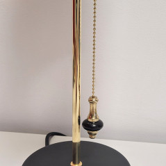 Lampe à poser ÉLISE1 noir et dorée laiton - douille E27