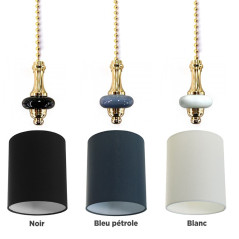 Lampe à poser ÉLISE1 noir et dorée laiton - douille E27