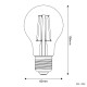 Transparent LED bulb Drop A60 4W 470Lm E27 2700K