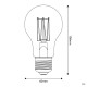 Ampoule Dorée LED Carbon Line Filament Cage Goutte A60 7W 640Lm E27 2700K Dimmable