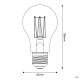 LED LED light bulb Carbon Line Filament Cage Drop A60 7W 640Lm E27 2700K Dimmable