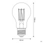 Ampoule Dorée LED Carbon Line Filament Cage Goutte A60 7W 640Lm E27 2700K Dimmable