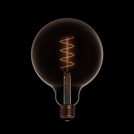 Ampoule Dorée LED Carbon Line avec filament en spirale Globe G125 4W 250Lm E27 1800K Dimmable