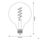 LED LED Licht Glühbirne Carbon Linie mit Globe Spiral Filament G125 4W 250Lm E27 1800K Dimmbar