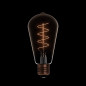 Ampoule Dorée LED Carbon Line avec filament en spirale Edison ST64 4W 250Lm E27 1800K Dimmable