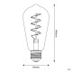 LED LED light bulb Carbon Line with spiral filament Edison ST64 4W 250Lm E27 1800K Dimmable