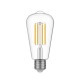 Transparente LED Lampe Edison ST64 7W 806Lm E27 3500K Dimmbar