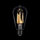 Ampoule Dorée LED Carbon Line avec filament en spirale Edison ST64 4W 250Lm E27 1800K Dimmable