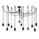 Suspensions Multiple Octopus 11 lampes E27 - câble silicone ULTRA souple