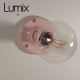 Farbige Porzellan Lampe Rose Pastel - E27 Sockel