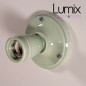 Lampe applique porcelaine de couleur Vert d'Eau Pastel - Douille E27