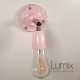 Wandlampe ausrichtbar rosa Pastell Porzellan