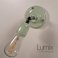 Lampe applique murale orientable porcelaine vert pastel