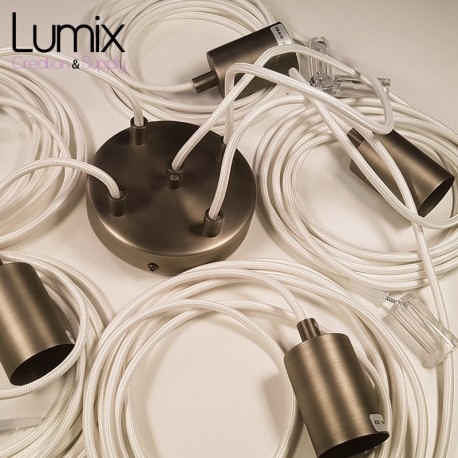 Premium multi-suspension color satin stainless steel - 7 lamps