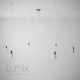 Pendant light multiple OCTOPUS 6 - Câble textile ULTRA-souple en Silicone recouvert d'un textile