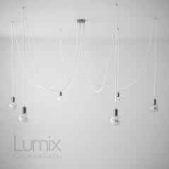 Exemple câble Ultra souple Blanc, finition métal chromé