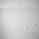 Pendant light multiple OCTOPUS 6 - Câble textile ULTRA-souple en Silicone recouvert d'un textile