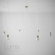 Pendant light multiple OCTOPUS 6 - Câble textile ULTRA-souple en Silicone recouvert d'un textile