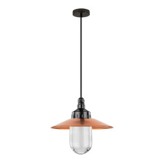 Suspension intérieur cuivre 350 mm et verrine au choix