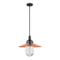 Suspension abat-jour cuivre véritable 350 mm et verrine au choix Suspension abat-jour cuivre véritable 350 mm et verrine au choix