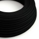Câble textile coton noir