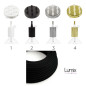 Suspension multiple OCTOPUS 7 Métal - Câble textile extra-souple NOIR coton