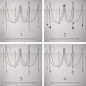 Suspension multiple OCTOPUS 7 Métal - Câble textile extra-souple NOIR coton