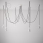 Suspension multiple OCTOPUS 7 Métal - Câble textile extra-souple NOIR coton